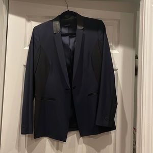 Ellie Tahari blazer with leather detailing